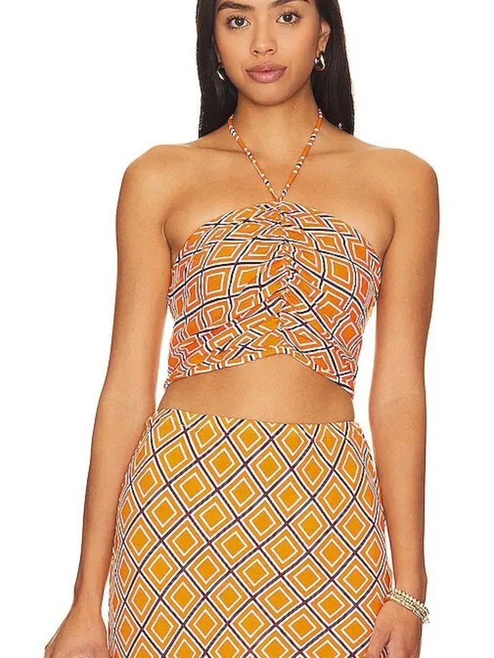 Faithfull Orange Skirt Set